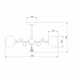 Люстра на штанге Eurosvet Tondo 70095/5 сатин-никель