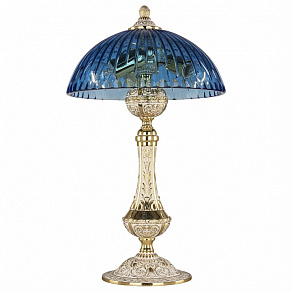 Настольная лампа декоративная Bohemia Ivele Crystal 7100 71100L/25 GW Aquamarine/H-1K
