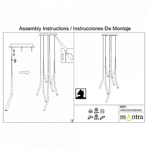 Подвесная люстра Mantra Arrecife 9366+9211 (8L)