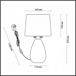 Настольная лампа декоративная Lumion Fusae 5667/1T