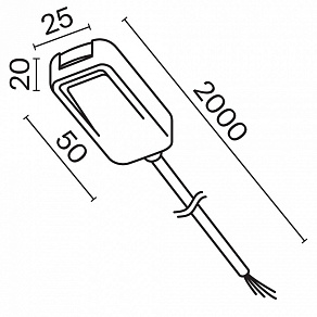 Токопровод концевой Maytoni Accessories for tracks Radity TRA084B-12W-200