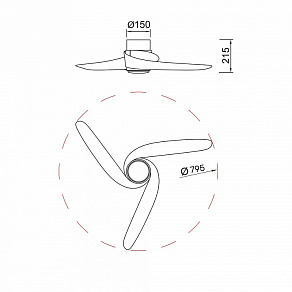 Светильник с вентилятором Mantra GROENLAND 9065