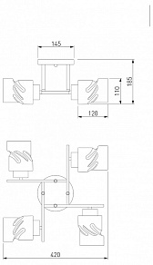 Потолочная люстра Eurosvet Hilari 30165/4 черный жемчуг