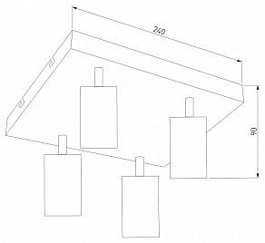 Спот Eurosvet Fleur 20066/4 LED черный/золото
