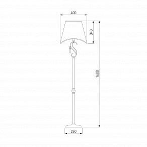 Торшер Eurosvet Kelly 01054/1 хром/прозрачный хрусталь Strotskis
