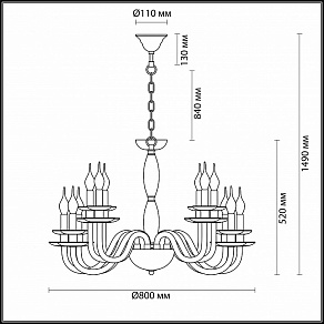 Подвесная люстра Odeon Light Capri 4187/12