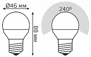 Лампа светодиодная Gauss  E27 6Вт 3000K 105102406