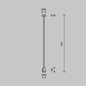 Основание на штанге Maytoni Accessories for tracks Flarity TRA159C-IPC1-PT
