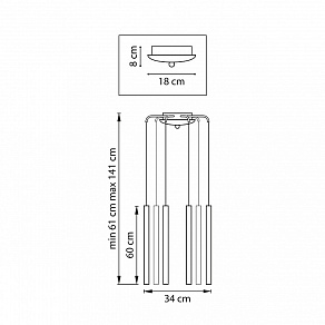 Подвесная люстра Lightstar Tubo L8T747347