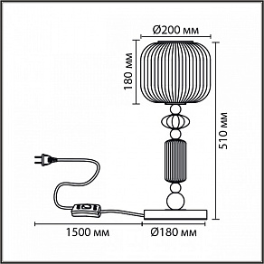Настольная лампа декоративная Lumion ALEGRA 8334/1T