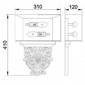 Накладной светильник Maytoni Albero H034-WL-02-R