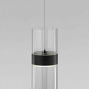 Подвесной светильник Eurosvet Lumen 50244/1 LED черный/прозрачный