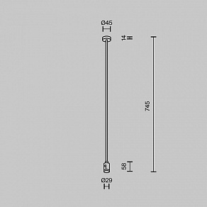 Основание на штанге Maytoni Flarity TRA159C-S1-PT