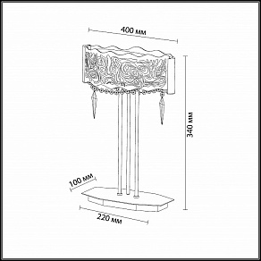 Настольная лампа декоративная Odeon Light Sinti 2243/2T