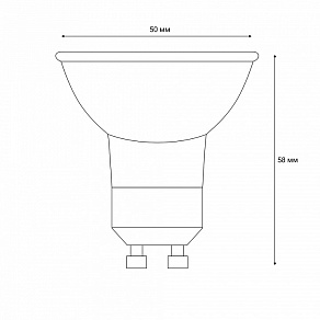 Лампа светодиодная Uniel Яркая Dim GU10 6Вт 3000K UL-00003990