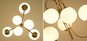 Люстра на штанге Imperiumloft Gooseneck Pelle Chandelier 40.2347