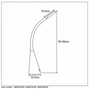 Настольная лампа офисная Lucide Goosy-Led 18655/04/02