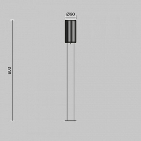 Наземный низкий светильник Maytoni Outdoor Rib O502FL-01B1