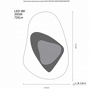 Накладной светильник iLedex Silk F096-9W-3000K BR-WH