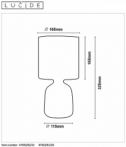 Настольная лампа декоративная Lucide Cosby 47503/81/31