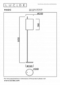 Торшер Lucide Magic 68711/81/30