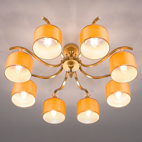Люстра на штанге Eurosvet Ofelia 60070/8 перламутровое золото