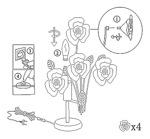 Настольная лампа декоративная Globo Clara 51516