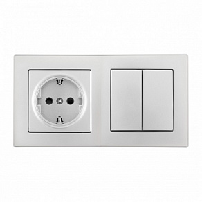 Блок с розеткой и выключателем Arte Milano SET06-2 SET06-2-30-2-40-1 silver