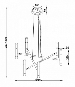 Подвесной светильник Maytoni Vigo MOD031PL-12B