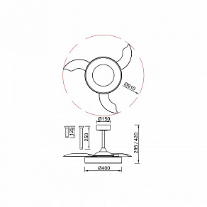 Светильник с вентилятором Mantra NISEKO FAN 9064