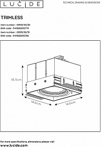 Встраиваемый светильник Lucide Trimless 09931/01/31
