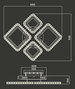 Потолочная люстра Ambrella FA FA1726