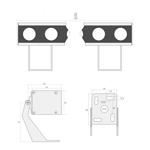 Линейный светильник ABC Lighting OPTI-75 цветной RGB RGBW PWM 750мм 30Вт 24В