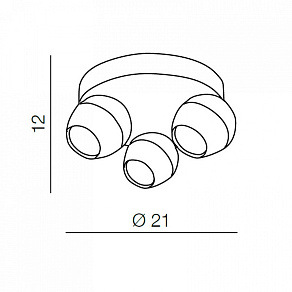 Спот Azzardo Pera 3 round AZ1253