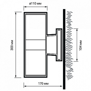 Накладной светильник Jazzway  PWL-300110/30D  2x9w 6500K  BL