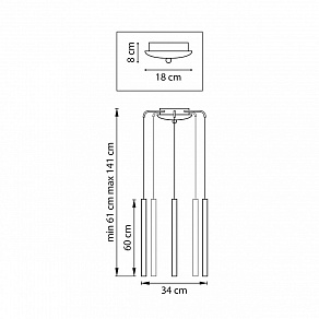 Подвесная люстра Lightstar Tubo L5T747333