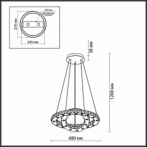 Подвесной светильник Odeon Light Mairi 2710/57L