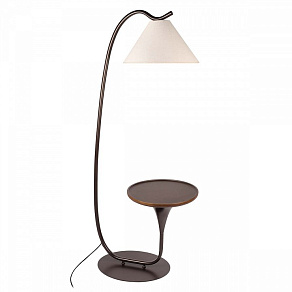 Стол журнальный с торшером Loft it Charlotte 10568F Brown