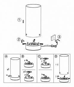 Настольная лампа декоративная Globo Cyli 21926