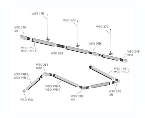 Соединитель гибкий для треков Italline WSO WSO 560 white