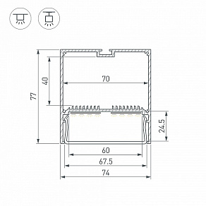 Профиль накладной Arlight LINE 059813