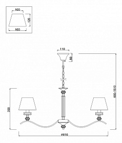 Подвесная люстра Freya Alessandra FR2016PL-08BZ