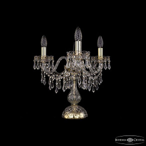 Настольная лампа декоративная Bohemia Ivele Crystal 1403 1403L/3/141-39 G