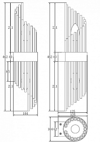 Накладной светильник Maytoni Frame MOD174WL-02G