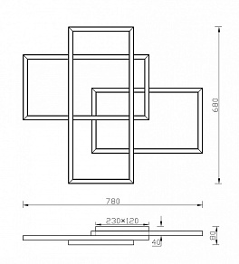Накладной светильник Maytoni Line MOD015CL-L80B4K