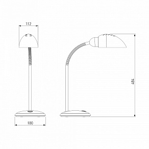 Настольная лампа офисная Eurosvet Confetti 1926  серебристый