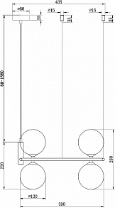 Подвесной светильник Maytoni Ring MOD013PL-04BS