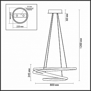 Подвесной светильник Odeon Light Orbit 3864/85L