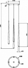 Подвесной светильник Maytoni Halo MOD132PL-L30BSK