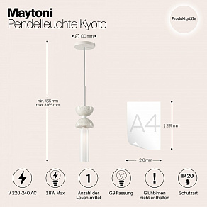 Подвесной светильник Maytoni Kyoto MOD178PL-01W